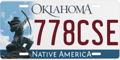 OK license plate 778CSE