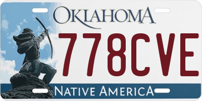 OK license plate 778CVE