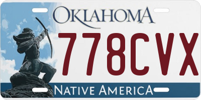 OK license plate 778CVX