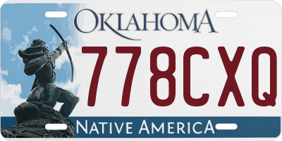 OK license plate 778CXQ