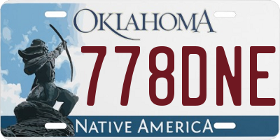 OK license plate 778DNE