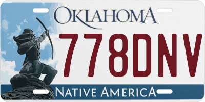 OK license plate 778DNV