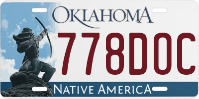 OK license plate 778DOC