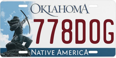 OK license plate 778DOG
