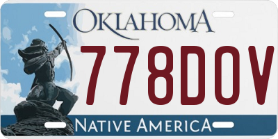 OK license plate 778DOV