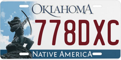 OK license plate 778DXC