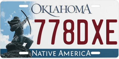 OK license plate 778DXE