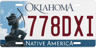 OK license plate 778DXI