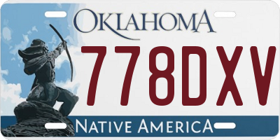 OK license plate 778DXV
