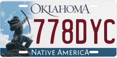 OK license plate 778DYC