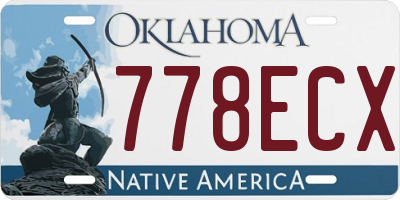 OK license plate 778ECX