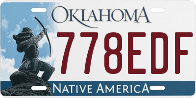 OK license plate 778EDF
