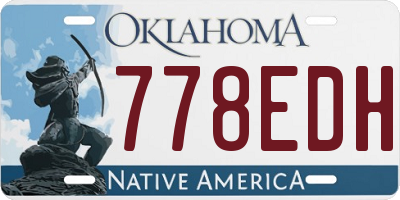 OK license plate 778EDH