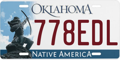 OK license plate 778EDL
