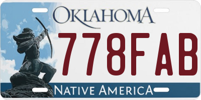 OK license plate 778FAB
