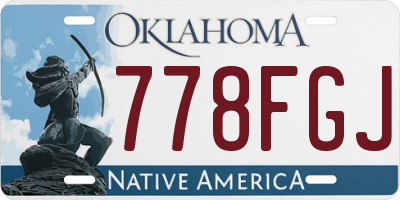 OK license plate 778FGJ