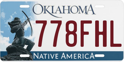 OK license plate 778FHL