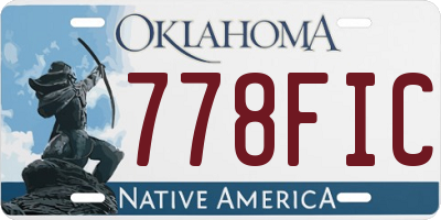 OK license plate 778FIC