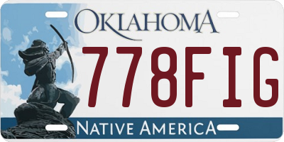 OK license plate 778FIG