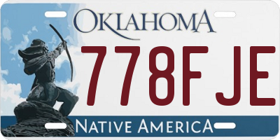 OK license plate 778FJE
