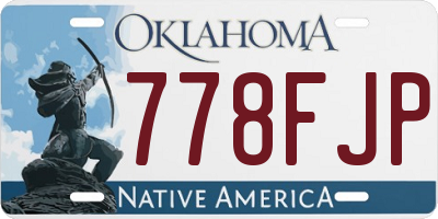 OK license plate 778FJP