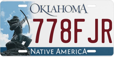OK license plate 778FJR