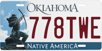 OK license plate 778TWE