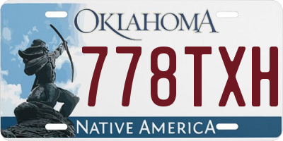 OK license plate 778TXH