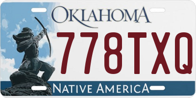 OK license plate 778TXQ