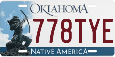 OK license plate 778TYE