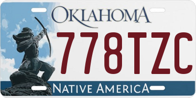 OK license plate 778TZC