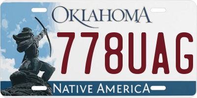 OK license plate 778UAG