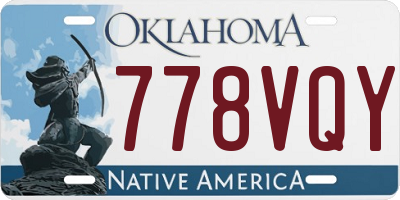 OK license plate 778VQY