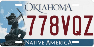 OK license plate 778VQZ