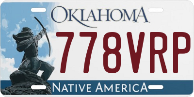 OK license plate 778VRP