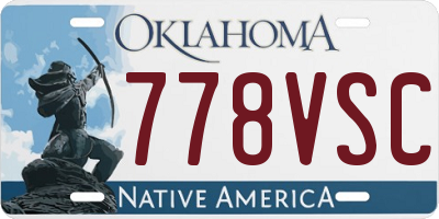OK license plate 778VSC