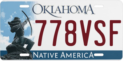OK license plate 778VSF