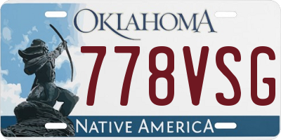 OK license plate 778VSG