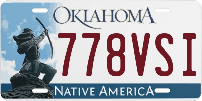 OK license plate 778VSI