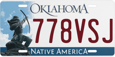 OK license plate 778VSJ