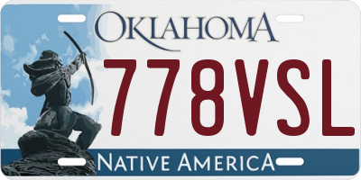 OK license plate 778VSL