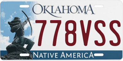 OK license plate 778VSS