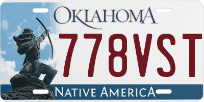 OK license plate 778VST