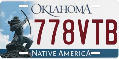 OK license plate 778VTB