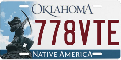 OK license plate 778VTE
