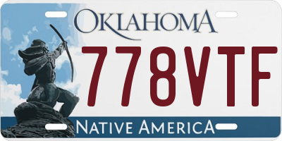 OK license plate 778VTF