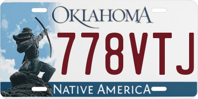 OK license plate 778VTJ