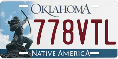 OK license plate 778VTL