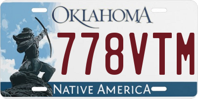 OK license plate 778VTM