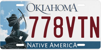 OK license plate 778VTN